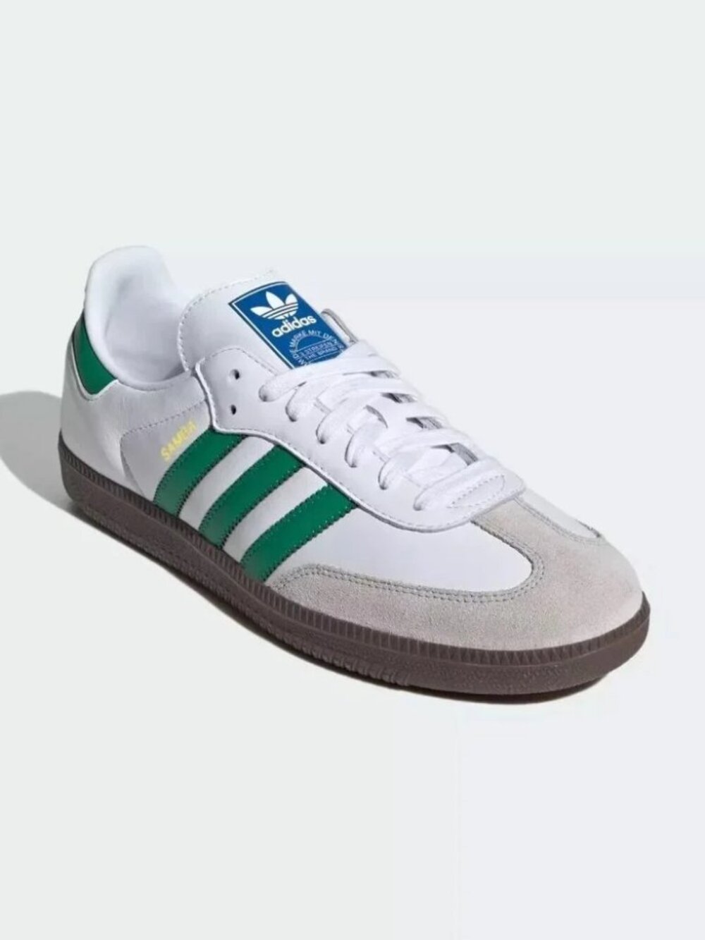 Adidas Originals Men's White green Samba OG Shoes Size 13 us IG1024